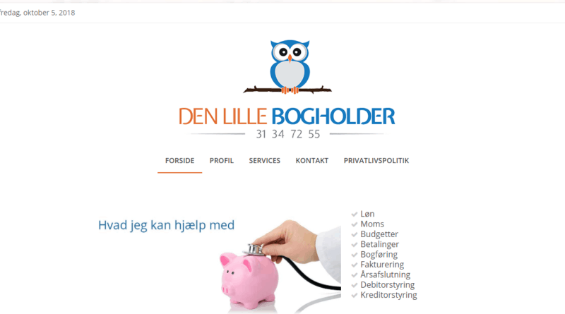 Billig Wordpress Hjemmeside til denlille-bogholder.dk lavet af Dit Online Visitkort