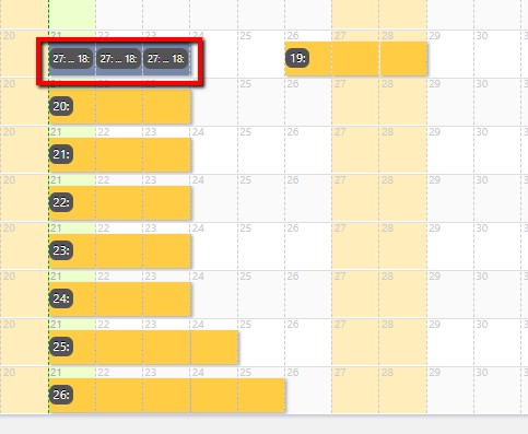 Sådan ser en fler-dages booking i billig WordPress hjemmeside lavet af Dit Online Visitkort