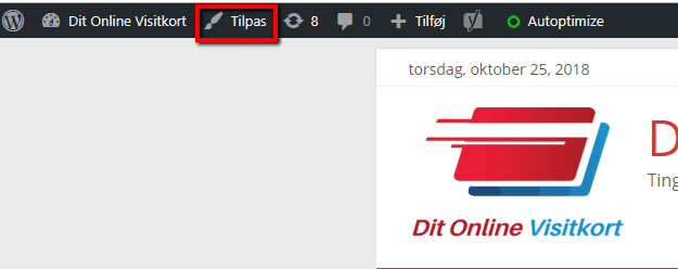 Sådan tilpasser du din billige WordPress hjemmeside lavet af Dit Online Visitkort