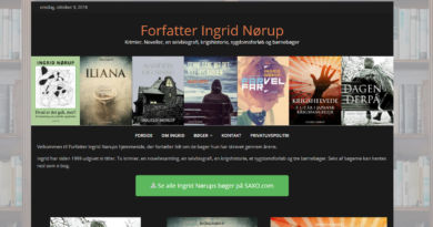 Forfatter Ingrid Nørup har fået en billig Wordpress hjemmeside lavet af Dit Online Visitkort