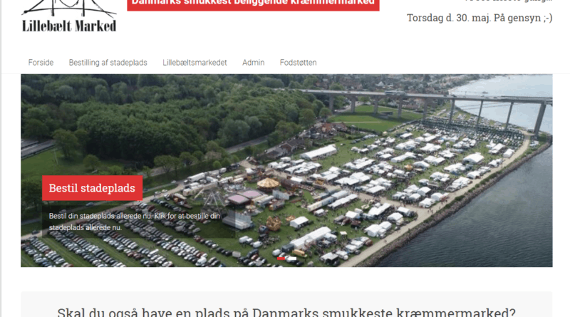 Billig Wordpress Hjemmeside til Danmarks smukkeste beliggende kræmmermarked - Lillebæltmarkedet lavet af Dit Online Visitkort