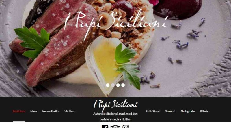 Billig Wordpress Hjemmeside til den italienske restaurant I Pupi Siciliani lavet af Dit Online Visitkort